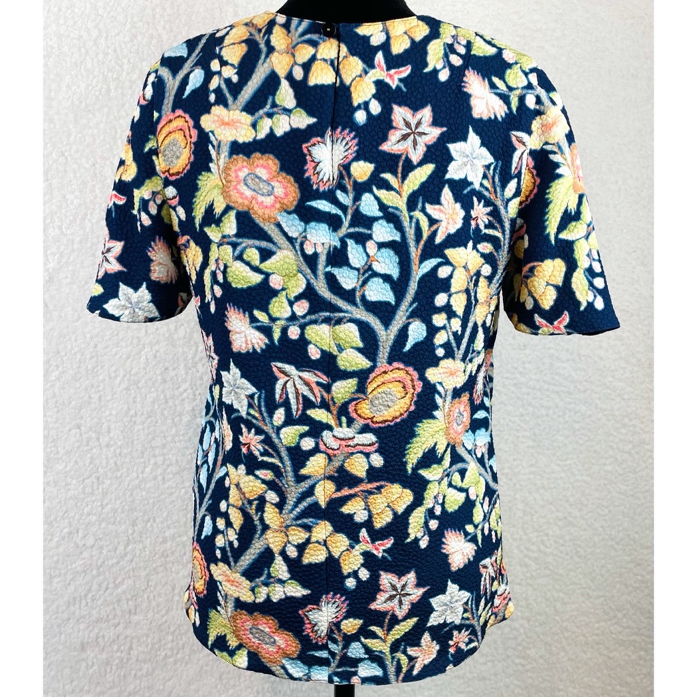PETER PILOTTO • Blue Floral Print Short Sleeve Blouse, 4 - Picture 5 of 16